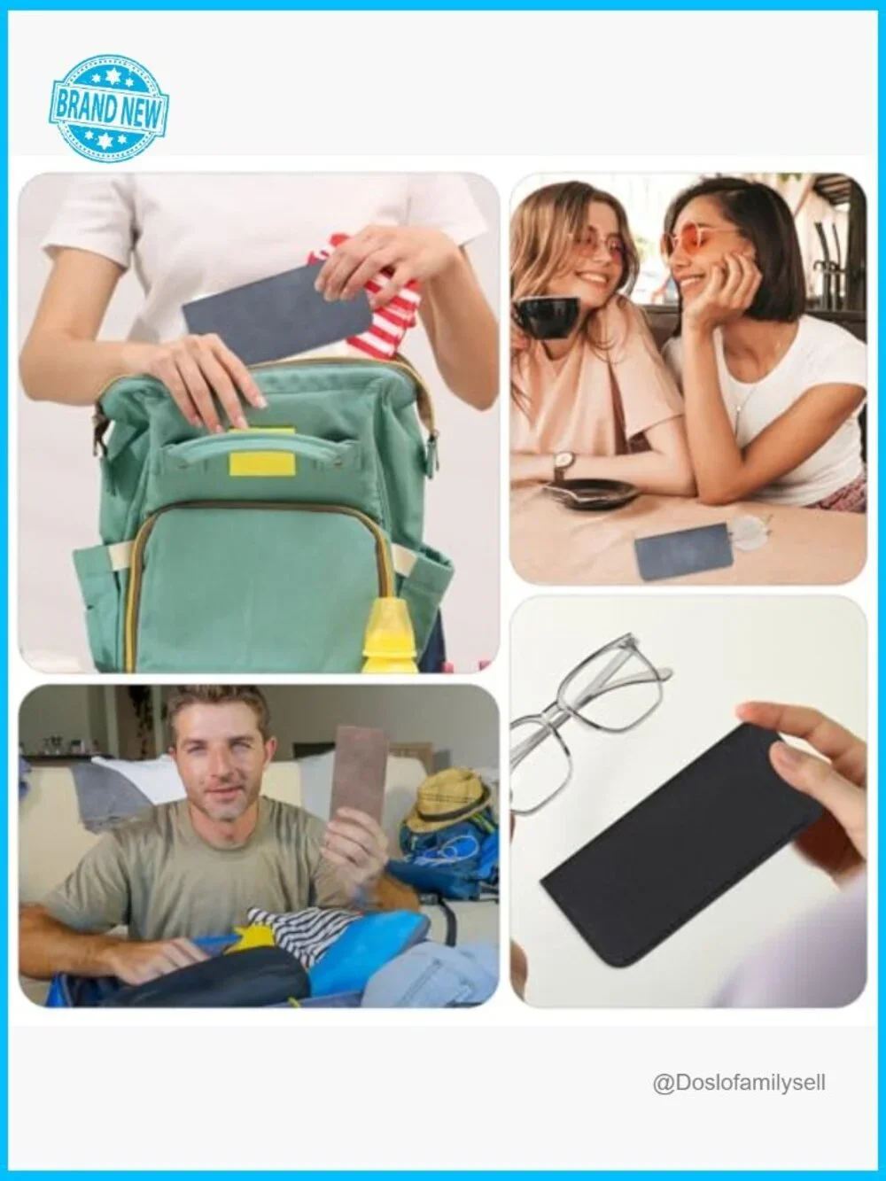 Soft PU Leather Glasses Case Set Classic Minimal Travel Essential Eyewear Pouch